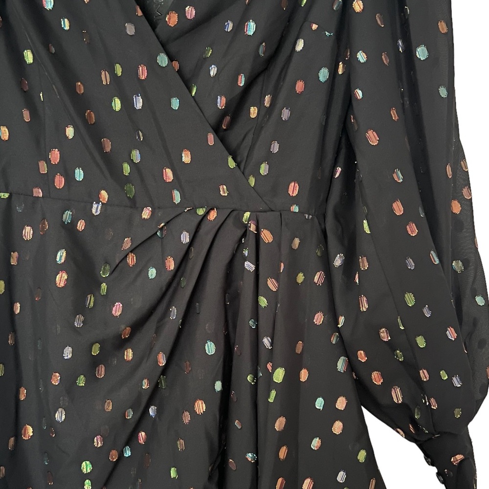 Yumi Kim All or Nothing Sheer Black & Polka Dot Mini Dress - Picture 6 of 8